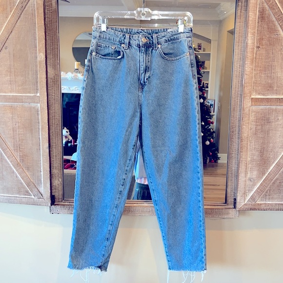 & Denim Jeans Loose Mom Ultra High Waist Ankle Length Womens 6 - Picture 5 of 10